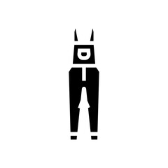dungarees pants apparel glyph icon vector. dungarees pants apparel sign. isolated symbol illustration