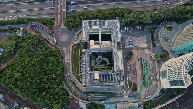 CUHK Medical Centre, First Private Teaching Hospital; MTR train arriving station
