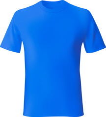 Blue men t-shirt template realistic mockup