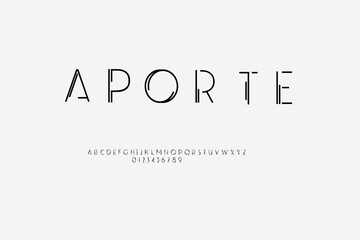 modern alphabet fonts. digital fashion future creative logo, font design,  letters and numbers vector illustration