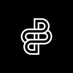 Obraz premium Modern initial BB logo letter simple and creative design concept