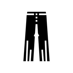 wide leg pants apparel glyph icon vector. wide leg pants apparel sign. isolated symbol illustration