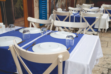 Empty restaurant. Restaurant without visitors