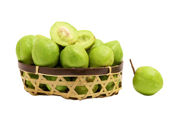 Terminalia chebula or chebulic myrobalans fruits on tranparent background.