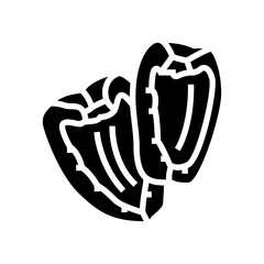 slice green pepper glyph icon vector. slice green pepper sign. isolated symbol illustration