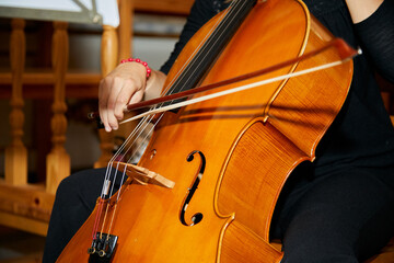 violonchelo, instrumento, cuerdas