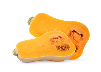 half butternut squash  isolated on transparent png