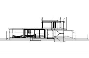 house building sketch architecture 3d illustration
