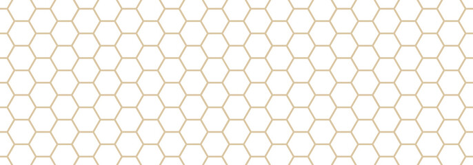 White hexagon on light brown backgrounds. Abstract pattern football. Abstract tortoiseshell. Abstract honeycomb