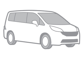 JAPANESE MINIVAN - VECTOR ILLUSTRATOR ON WHITE BACKGROUND - SPORTCAR_T103 : 540964543