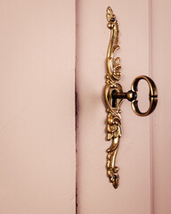 Wardrobe after renovation painted in beige color