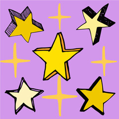 set of stars vector