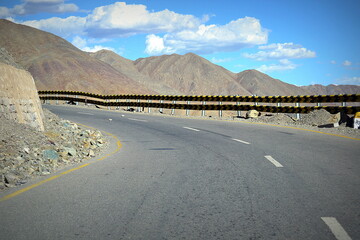 leh ladakh mountains landscape  - obrazy, fototapety, plakaty
