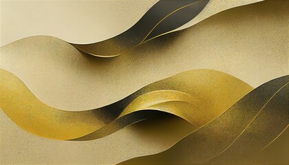 Modern contemporary art-style white and gold curves, abstract, elegant and luxurious detailed graphic element background design with fine details like a pattern on a folding screen