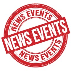 NEWS EVENTS text written on red round stamp sign