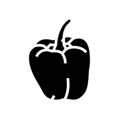 red pepper glyph icon vector. red pepper sign. isolated symbol illustration