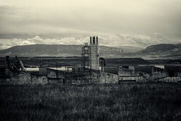 Old chimneys of a factory