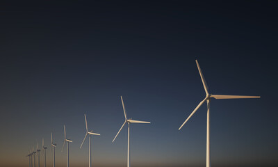 wind power turbine - 3D Illustration
