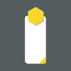 White and Yellow Business Badge 22