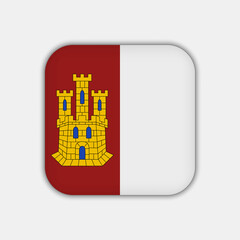 Castilla–La Mancha flag, autonomous community of Spain. Vector illustration.