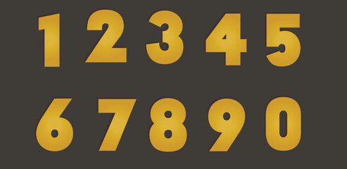 Gold Numbers, Numerals font