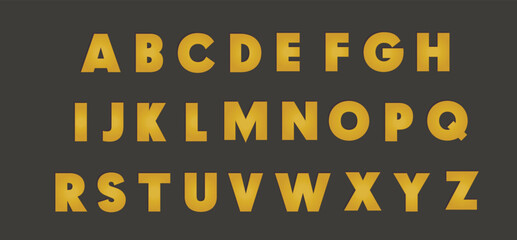 Gold Alphabet Letters font