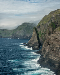 Bøsdalafossur waterfall, Sandavágur, Faroe Islands