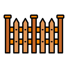 Fence Filled Line Icon