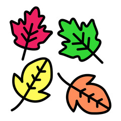 Leaves Falling Filled Line Icon
