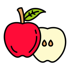 Apple Filled Line Icon