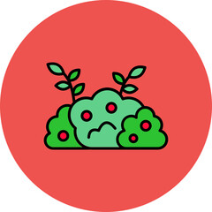 Bush Multicolor Circle Filled Line Icon