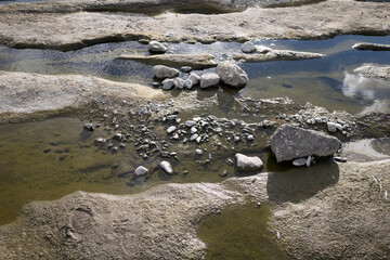 Carvings made by the water stream