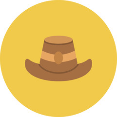 Autumn Hat Multicolor Circle Flat Icon