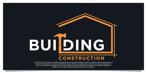 Building constrution logo design with creative concept Premium vector Part 2