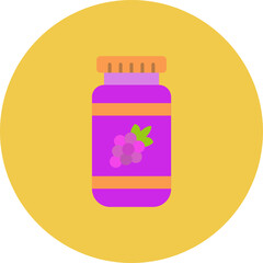 Jam Multicolor Circle Flat Icon