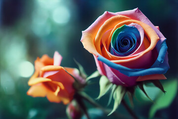 Obraz na płótnie Canvas Rainbow rose