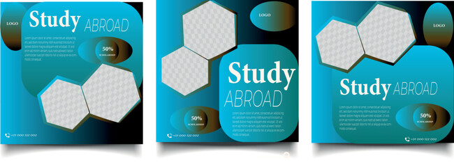 Study abroad social media post design