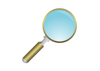 Magnifying glass isolated on white background