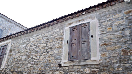 detail of a house , wooden window. 