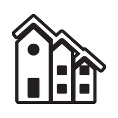 Outline Building Icon 3