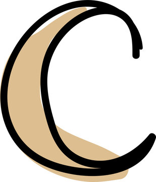 recommend clip art: Graffiti hand drawn style alphabet letter lowercase c