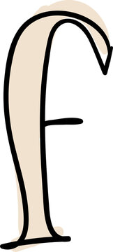 recommend clip art: Graffiti hand drawn style alphabet letter lowercase f