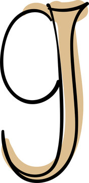 recommend clip art: Graffiti hand drawn style alphabet letter lowercase g