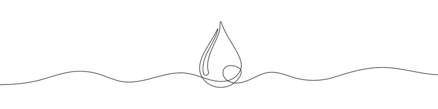 recommend clip art: Continuous line drawing of drop. Water drop line icon. One line drawing background. Vector illustration. Water drop Continuous line icon