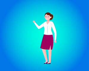 teacher classroom vector students study