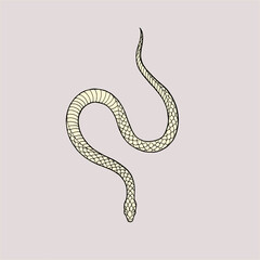 minimal snake tattoo