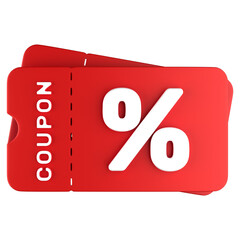 Discount Coupon 3D - obrazy, fototapety, plakaty