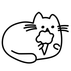Obraz premium doodle cat hand drawn
