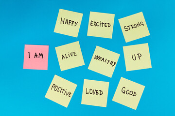 Empowering quotes, notes, messages of positive thoughts and words about Self-esteem and confidence © ArtmediaworX