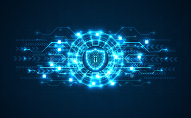 Cyber security concept. Personal data security. Cyber data or information privacy idea. Technology background